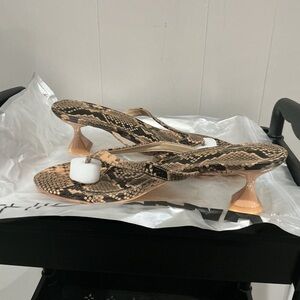 Fashion Nova Snake Print Heels NWT NEVER WORN